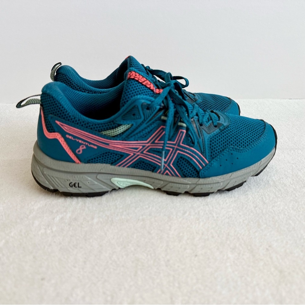 ASICS Women's Gel Venture 8 Teal Running Shoes Sneakers Size 8.5